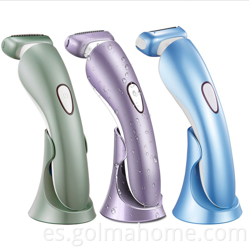 Lady epilator Razor Shaver para mujer Lady Bikini Trimmer y Razors mojado y seco 3 en 1 Recargable inalámbrico IPX7 a prueba de agua